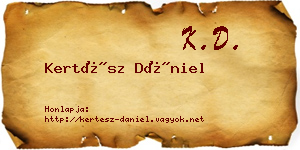 Kertész Dániel névjegykártya